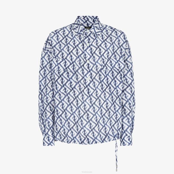 Men Linen Shirt Multicolor Fendi Apparel 6RHH2007