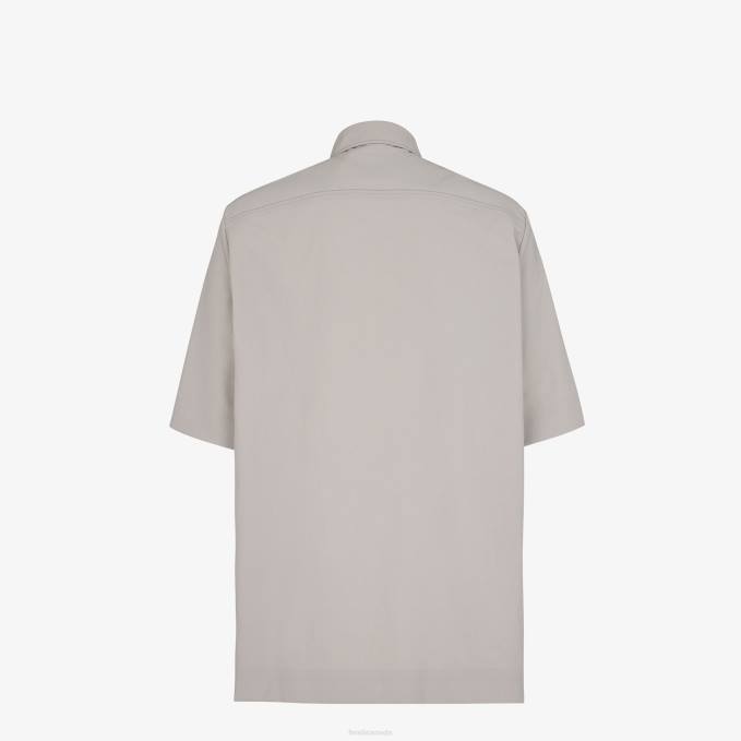 Men Nylon Shirt Gray Fendi Apparel 6RHH1926
