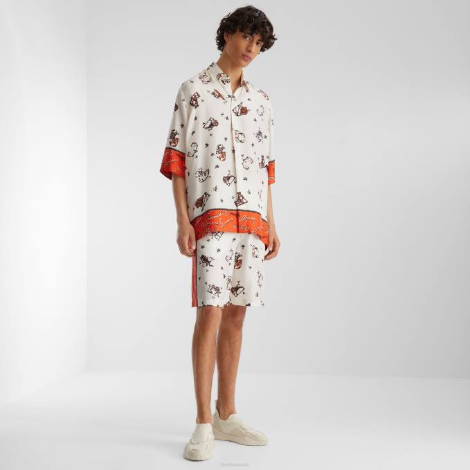 Men Silk Shirt Multicolor Fendi Apparel 6RHH1953