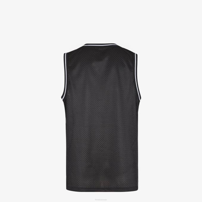 Men Tech Mesh Vest Black Fendi Apparel 6RHH2189