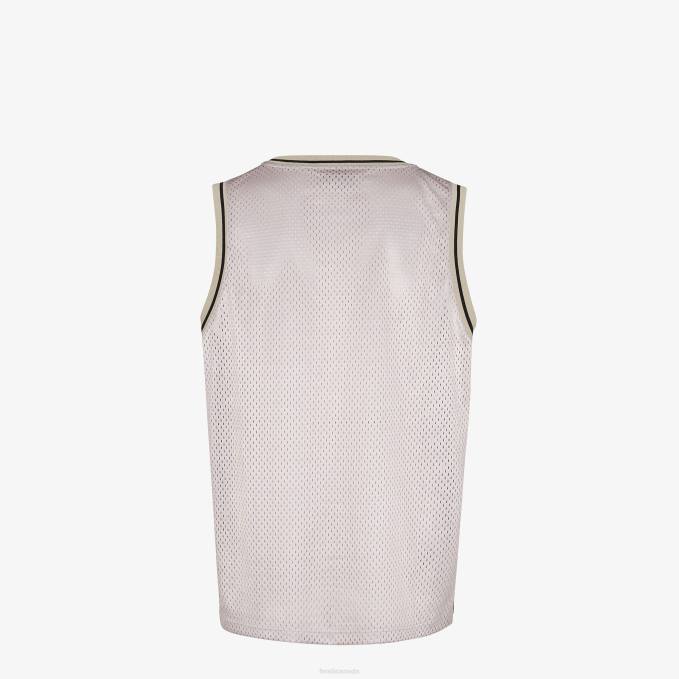 Men Tech Mesh Vest White Fendi Apparel 6RHH2190