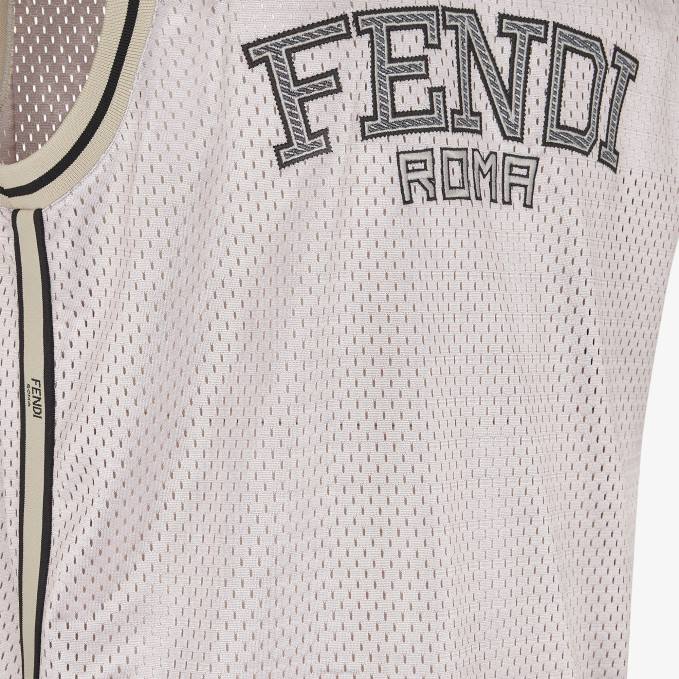 Men Tech Mesh Vest White Fendi Apparel 6RHH2190