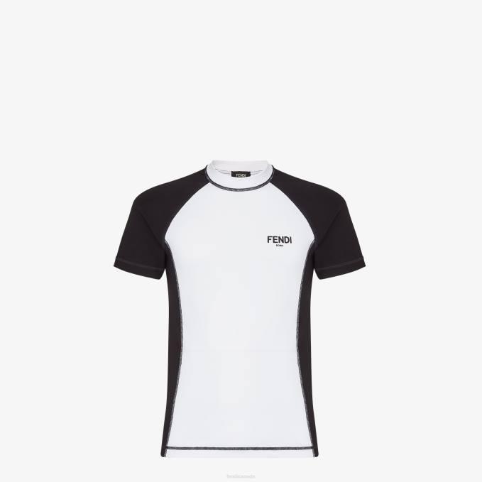 Men Cotton T-Shirt White Fendi Apparel 6RHH2109