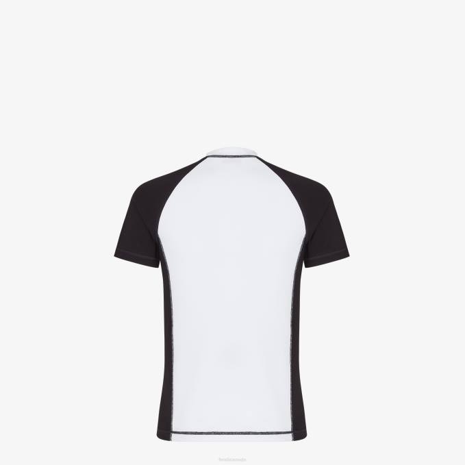 Men Cotton T-Shirt White Fendi Apparel 6RHH2109