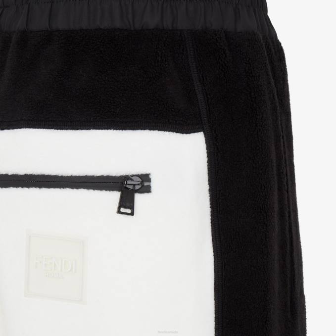 Men Fleece Pants White Fendi Apparel 6RHH2106