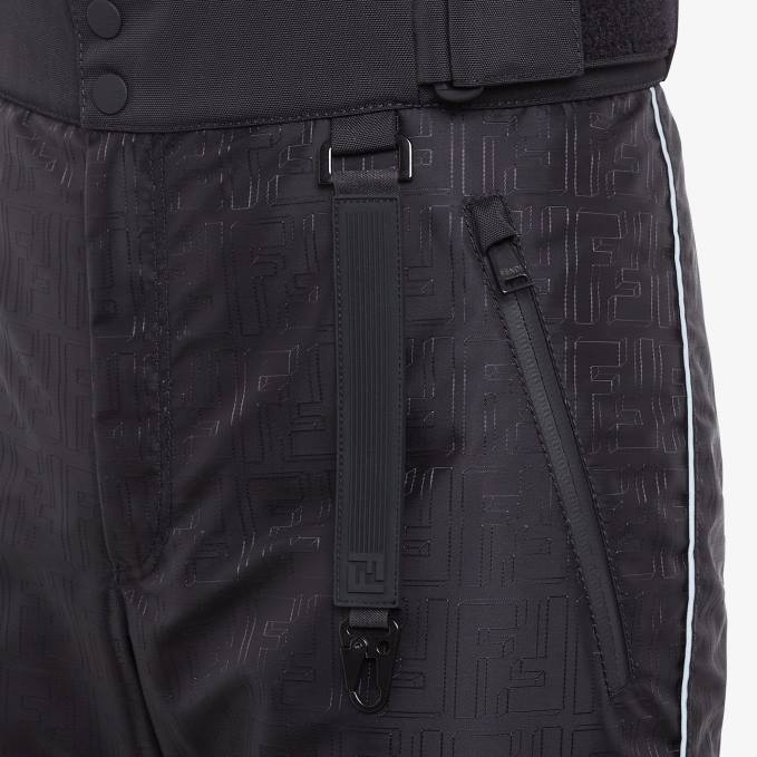 Men Tech Fabric Pants Black Fendi Apparel 6RHH2103
