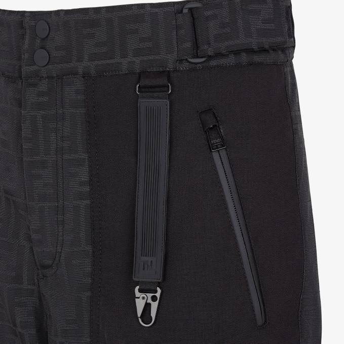 Men Tech Fabric Pants Black Fendi Apparel 6RHH2162