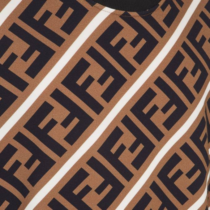 Men Cotton Sweatshirt Brown Fendi Apparel 6RHH1985