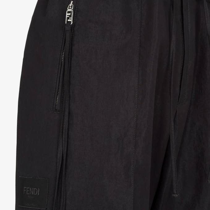 Men Cotton Pants Black Fendi Apparel 6RHH2050