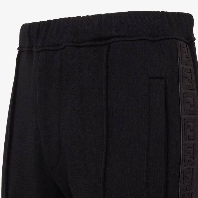 Men Cotton Pants Black Fendi Apparel 6RHH2170