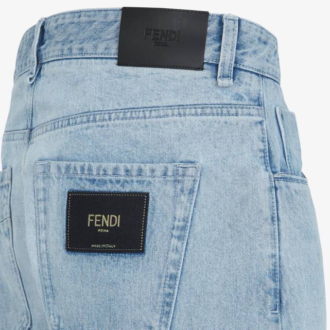 Men Denim Jeans Blue Fendi Apparel 6RHH2048