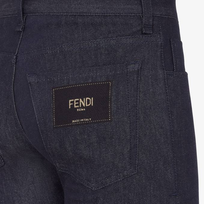 Men Denim Jeans Blue Fendi Apparel 6RHH2206