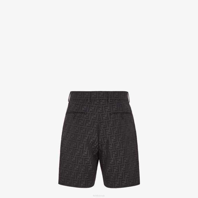 Men Fabric Pants Black Fendi Apparel 6RHH2133