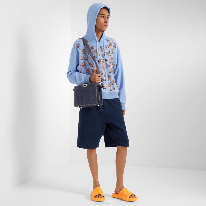 Men Jersey Pants Blue Fendi Apparel 6RHH2073