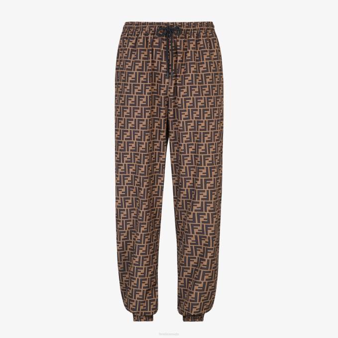 Men Nylon Pants Brown Fendi Apparel 6RHH1993