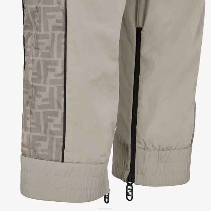 Men Tech Fabric Trousers Beige Fendi Apparel 6RHH1947
