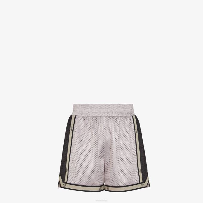 Men Tech Mesh Trousers Gray Fendi Apparel 6RHH1945