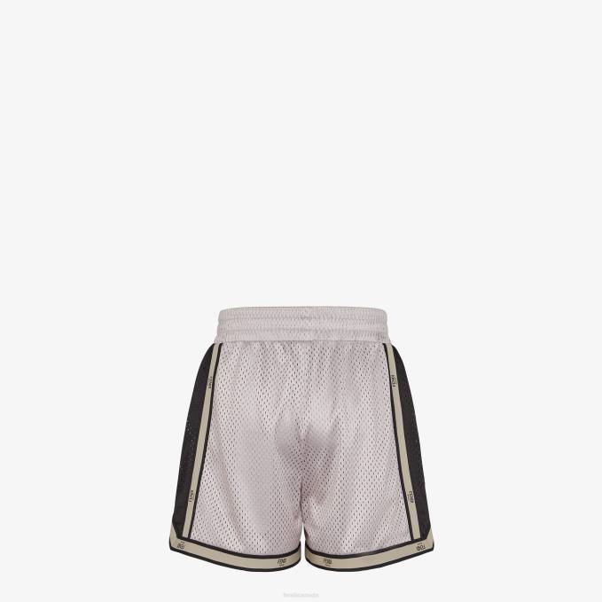 Men Tech Mesh Trousers Gray Fendi Apparel 6RHH1945