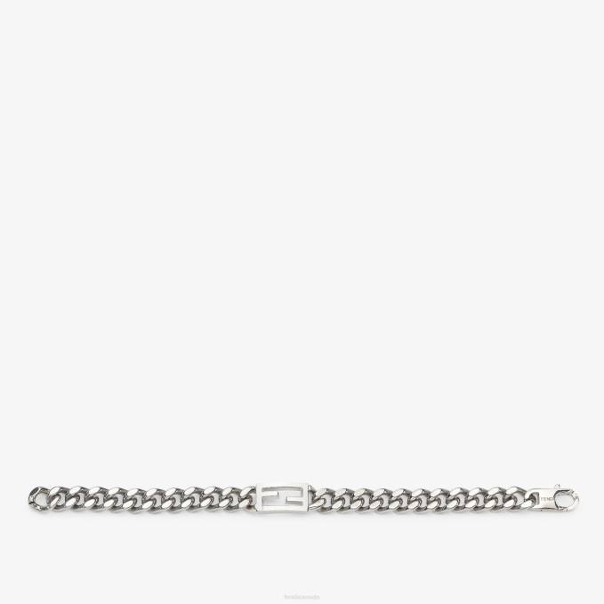 Men Baguette Bracelet Silver Fendi Jewelry 6RHH2718
