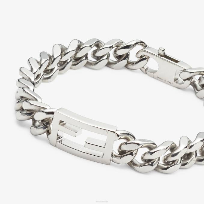 Men Baguette Bracelet Silver Fendi Jewelry 6RHH2718