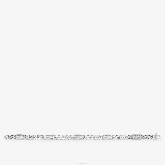 Men Baguette Bracelet Silver Fendi Jewelry 6RHH2727