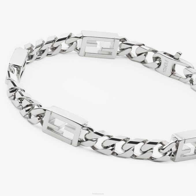 Men Baguette Bracelet Silver Fendi Jewelry 6RHH2727