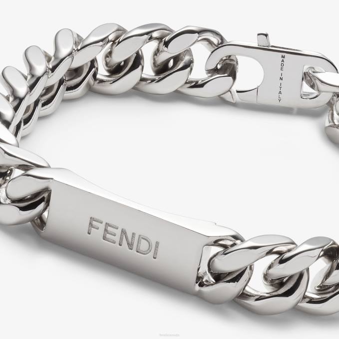 Men Bracelet Silver Fendi Jewelry 6RHH2686