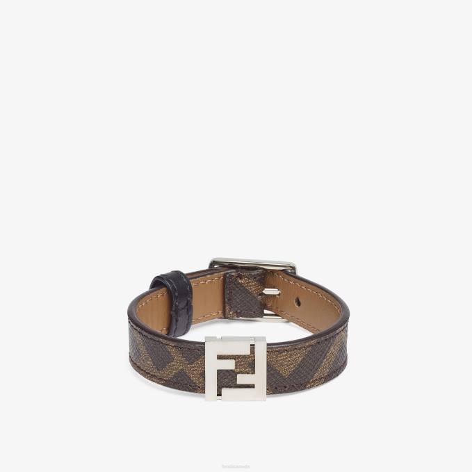 Men FF Bracelet Brown Fendi Jewelry 6RHH2698