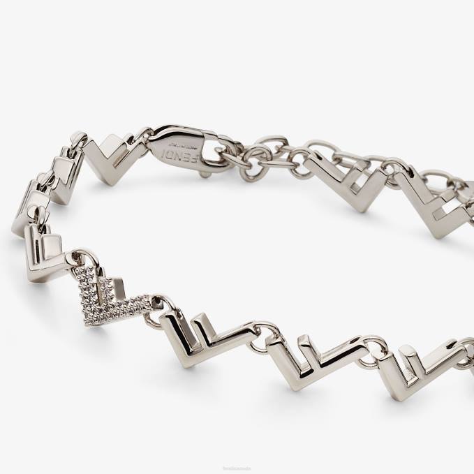 Men Five Bracelet Silver Fendi Jewelry 6RHH2733