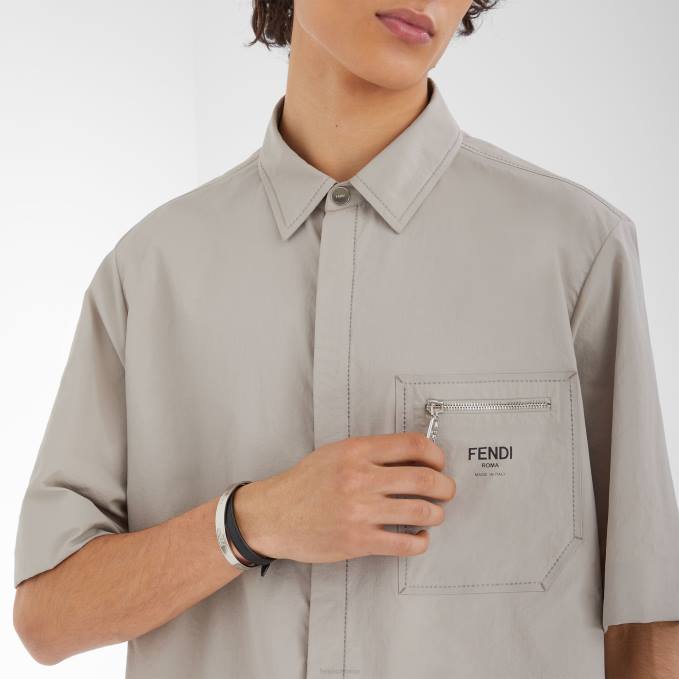 Men Leather Bracelet Black Fendi Jewelry 6RHH2694