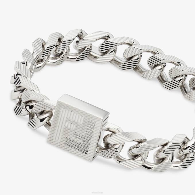 Men Metal Bracelet Silver Fendi Jewelry 6RHH2691