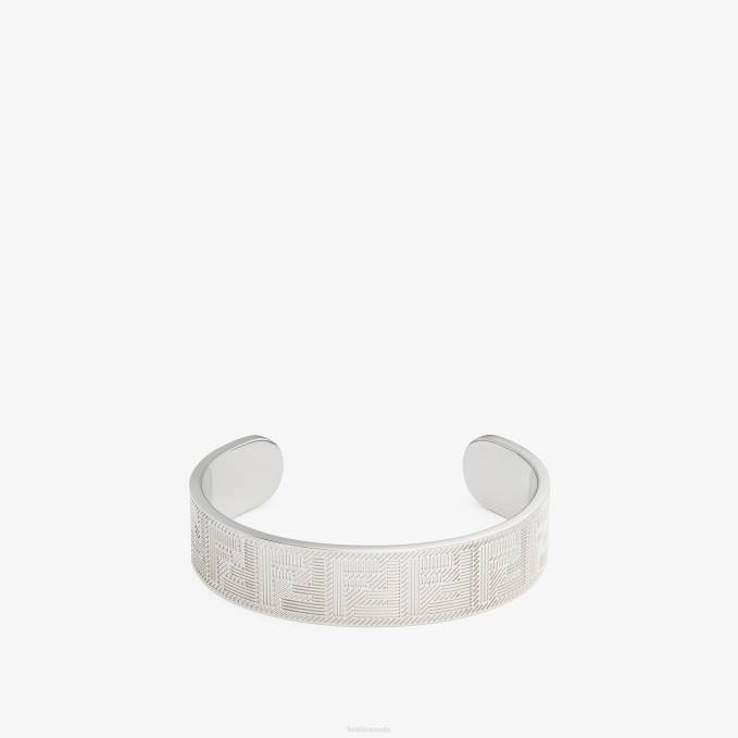 Men Metal Bracelet Silver Fendi Jewelry 6RHH2693