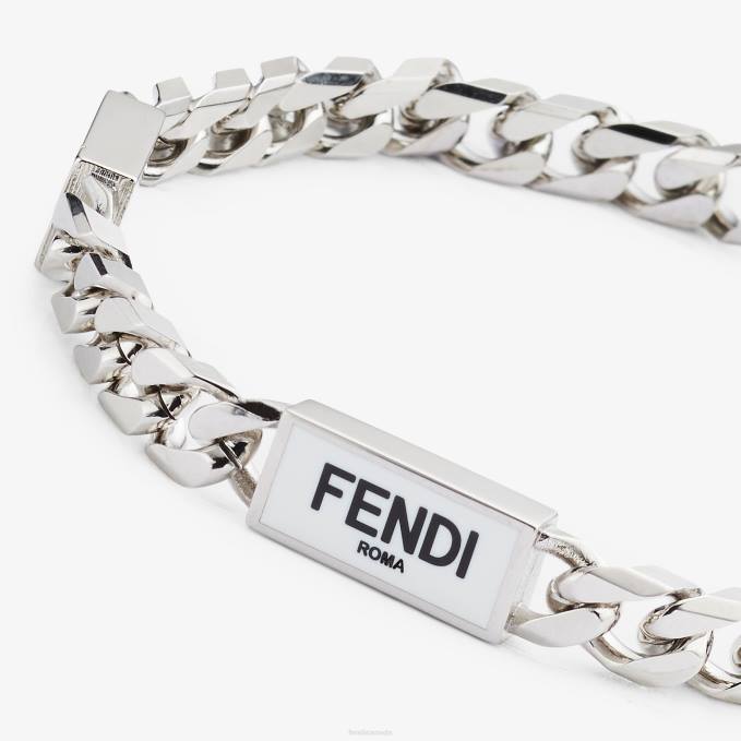 Men Metal Bracelet Silver Fendi Jewelry 6RHH2702