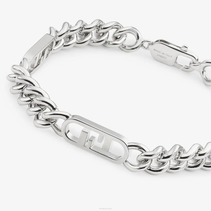 Men O'Lock Bracelet Silver Fendi Jewelry 6RHH2721