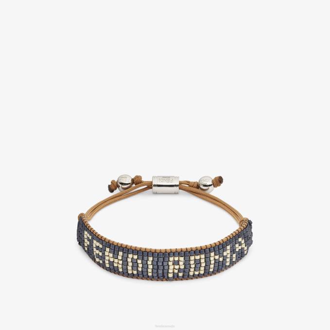 Men Signature Bracelet Gold Fendi Jewelry 6RHH2715