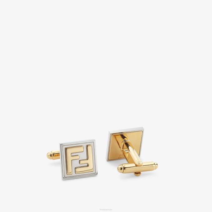 Men Palladium ColouCufflinks Gold Fendi Jewelry 6RHH2747