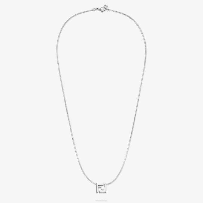 Men FF Necklace Silver Fendi Jewelry 6RHH2743