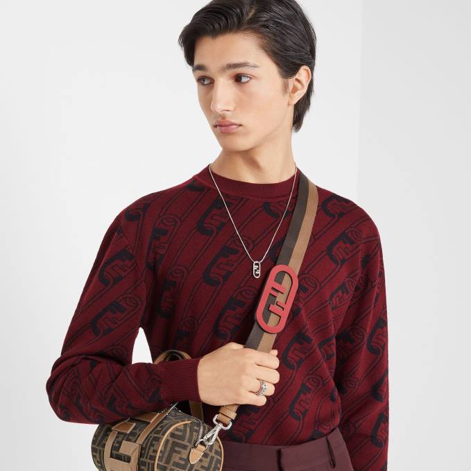 Men O'Lock Necklace Silver Fendi Jewelry 6RHH2730