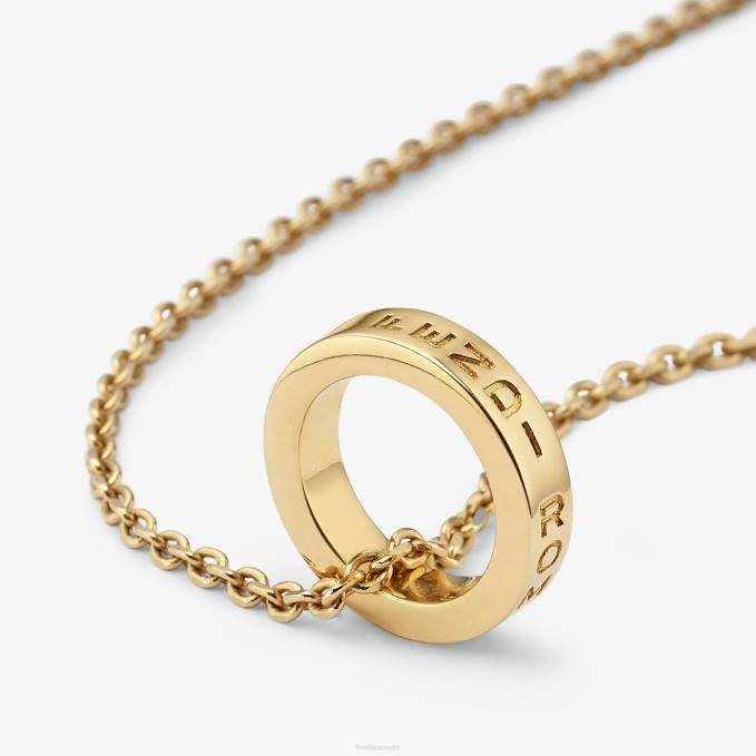 Men Signature Necklace Silver Fendi Jewelry 6RHH2710