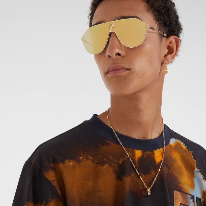 Men Signature Necklace Silver Fendi Jewelry 6RHH2710