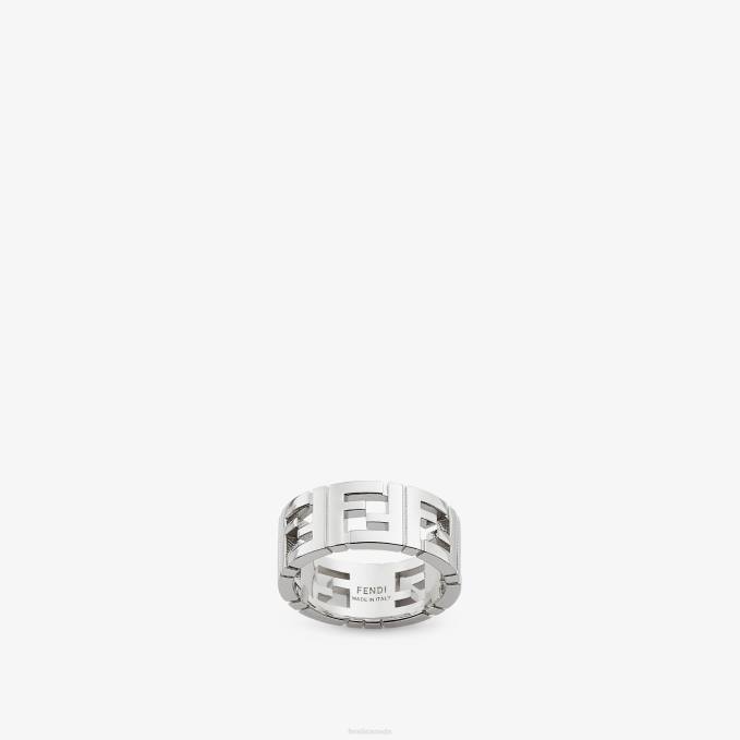 Men FF Ring Ring Silver Fendi Jewelry 6RHH2742