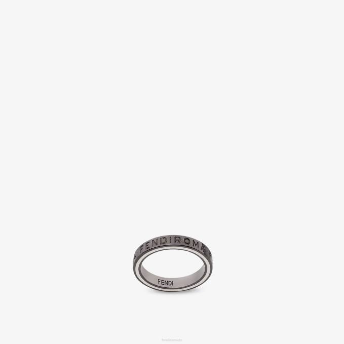 Men Metal Ring Ruthenium Fendi Jewelry 6RHH2701