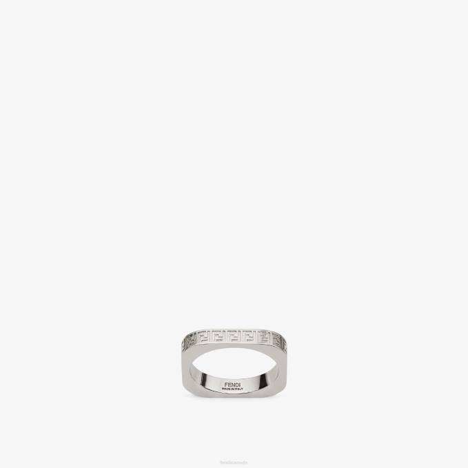 Men Metal Ring Silver Fendi Jewelry 6RHH2684