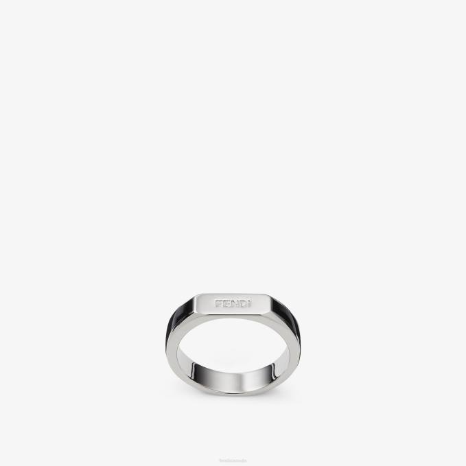 Men Roma Ring Silver Fendi Jewelry 6RHH2732