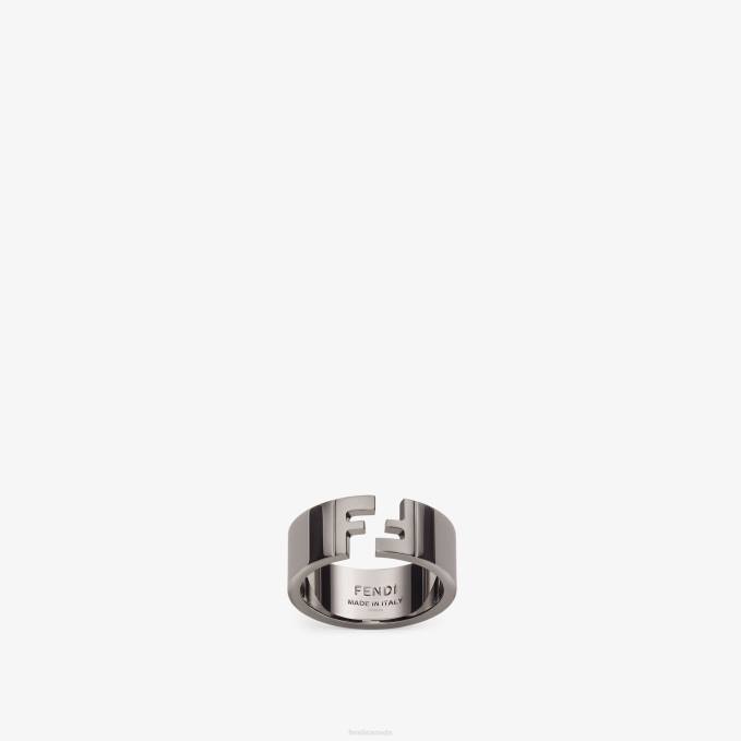 Men Rutheniumring Silver Fendi Jewelry 6RHH2748
