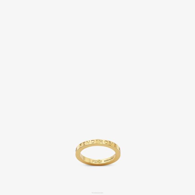 Men Signature Ring Ring Gold Fendi Jewelry 6RHH2711