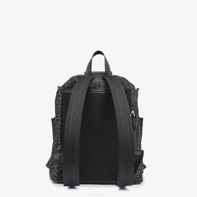Men FF Fabric Backpack Black Fendi Accessories 6RHH1861