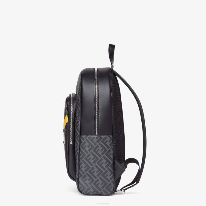 Men FF Fabric Backpack Black Fendi Accessories 6RHH1877