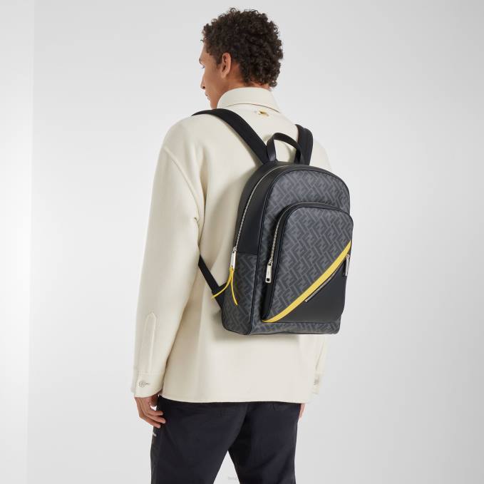 Men FF Fabric Backpack Black Fendi Accessories 6RHH1877