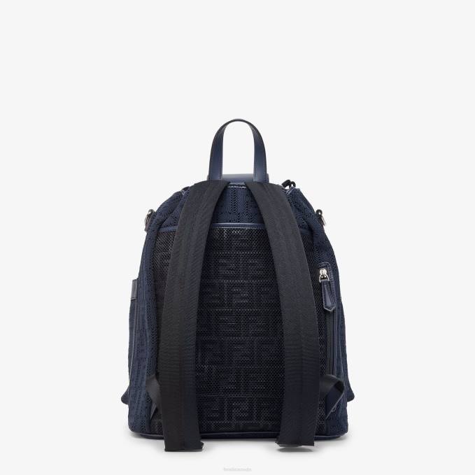 Men FF Jersey Backpack Blue Fendi Accessories 6RHH1849